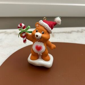 Holiday Bear Ornament with Santa Hat
